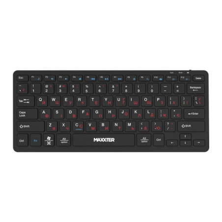Клавіатура Maxxter KBW-C01B-UA Wireless UA Black (KBW-C01B-UA)