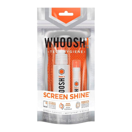 Спрей для очищення Whoosh! Screen Shine DUO 100+8ml, microfiber 14x14cm (1FG108ENFR)
