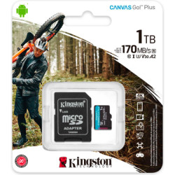 Карта пам'яті Kingston 1TB microSDXC сlass 10 UHS-I U3 V30 A2 Canvas Go Plus G4 (SDCG4/1TB)