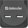 Мережевий фільтр живлення Defender DFS 751, 1.8m, 5роз., 2xUSB (99751)