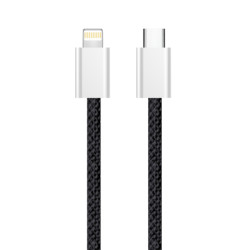 Дата кабель USB-C to Lightning 2.0m 27W PD FC black ColorWay (CW-CBPDCL068-BK)