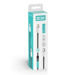 Дата кабель USB-C to Lightning 2.0m 27W PD FC black ColorWay (CW-CBPDCL068-BK)