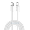 Дата кабель USB-C to USB-C 2.0m (braided cotton) (PD Fast Charging 60W) 3.0А grey ColorWay (CW-CBPDCC068-GR)