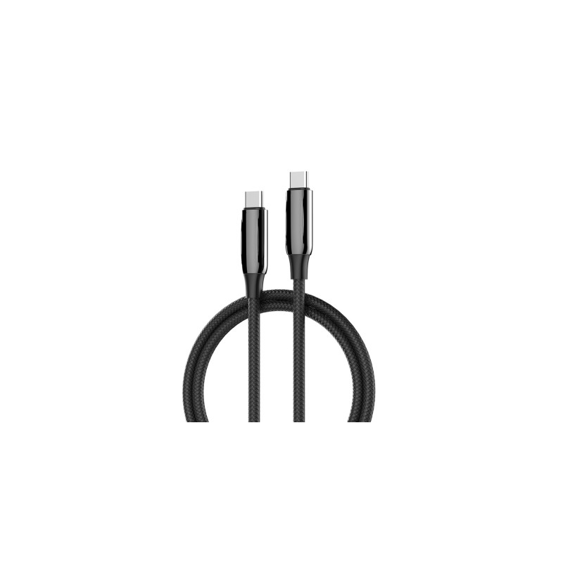 Дата кабель USB-C to USB-C 2.0m (PVC+Aluminum Alloy) (PD Fast Charging 240W) 5А black ColorWay (CW-CBPDCC070-BK)