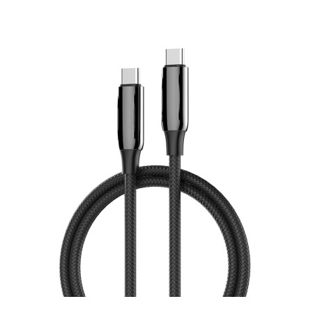 Дата кабель USB-C to USB-C 2.0m (PVC+Aluminum Alloy) (PD Fast Charging 240W) 5А black ColorWay (CW-CBPDCC070-BK)