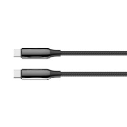 Дата кабель USB-C to USB-C 2.0m (PVC+Aluminum Alloy) (PD Fast Charging 240W) 5А black ColorWay (CW-CBPDCC070-BK)