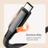 Дата кабель USB-C to USB-C 2.0m (PVC+Aluminum Alloy) (PD Fast Charging 240W) 5А black ColorWay (CW-CBPDCC070-BK)