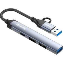 Концентратор ColorWay USB-A/USB-C 4-in-1 USB2.0х2/USB3.0/USB-C2.0 (CW-HUB06)