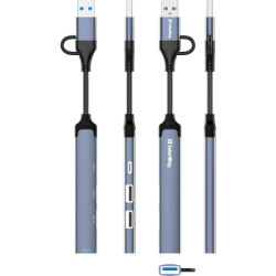 Концентратор ColorWay USB-A/USB-C 4-in-1 USB2.0х2/USB3.0/USB-C2.0 (CW-HUB06)