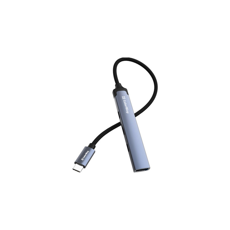 Концентратор ColorWay USB-C 4-in-1 USB-C2.0х3/USB3.0 (CW-HUB07)