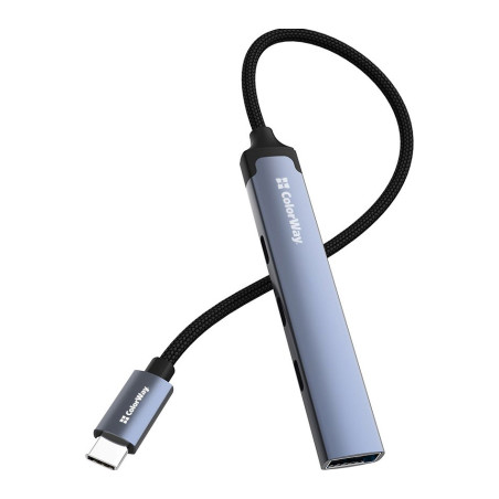 Концентратор ColorWay USB-C 4-in-1 USB-C2.0х3/USB3.0 (CW-HUB07)