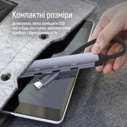 Концентратор ColorWay USB-C 4-in-1 USB-C2.0х3/USB3.0 (CW-HUB07)