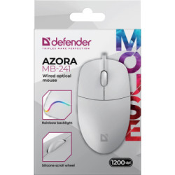 Мишка Defender Azora MB-241 LED USB White (52242)
