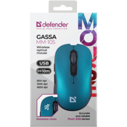 Мишка Defender Gassa MM-105 Wireless Turquoise (52102)