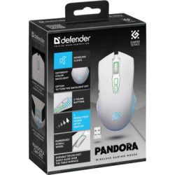 Мишка Defender Pandora GM-502 LED Wireless White (52502)