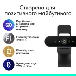 Веб-камера Logitech Brio 4K Ultra HD for Business Graphite (960-001746)