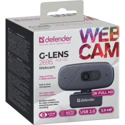 Веб-камера Defender G-lens 2695 FullHD 2K 1520p Black (63195)