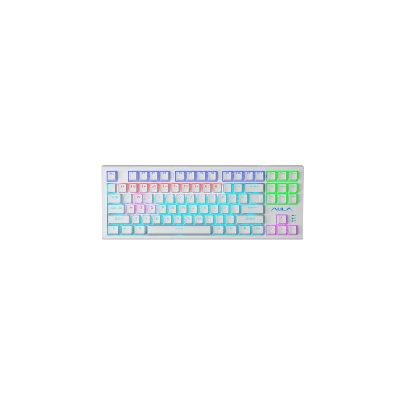 Клавіатура Aula F3032 White keycaps plus 21 Yellow keys KRGD Brown USB UA White (6948391201757)