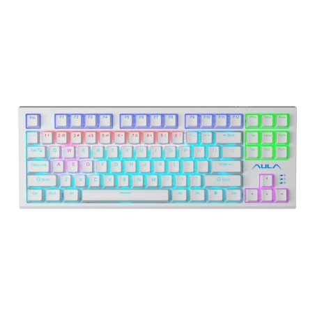 Клавіатура Aula F3032 White keycaps plus 21 Yellow keys KRGD Brown USB UA White (6948391201757)