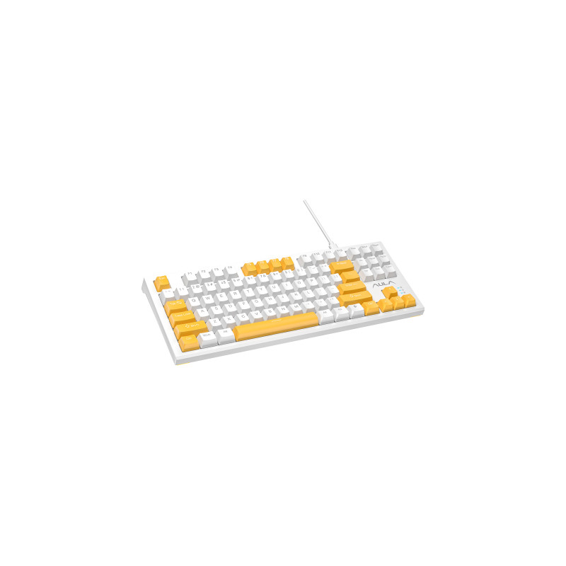 Клавіатура Aula F3032 keycaps plus 21 Yellow keys KRGD Red USB UA White (6948391204680)