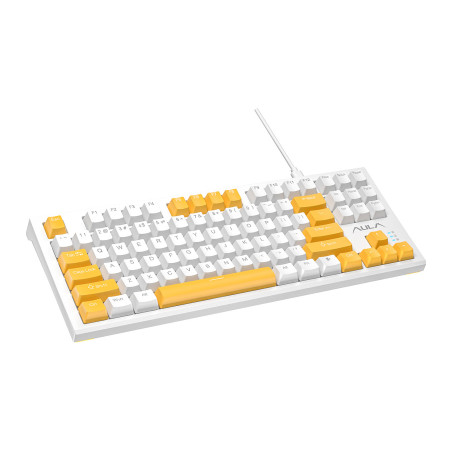 Клавіатура Aula F3032 keycaps plus 21 Yellow keys KRGD Red USB UA White (6948391204680)