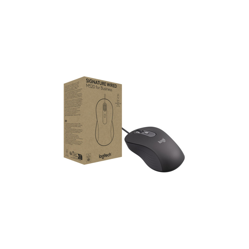 Мишка Logitech Signature M520 for Business USB-C Graphite (910-007511)