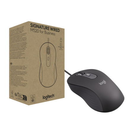 Мишка Logitech Signature M520 for Business USB-C Graphite (910-007511)