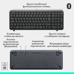 Клавіатура Logitech K250 Bluetooth UA Graphite (920-013822)