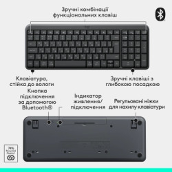 Комплект Logitech MK250 Bluetooth UA Graphite (920-013823)
