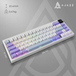 Клавіатура Ajazz AK650 Flying Fish Switch Purple RGB USB/Wireless/Bluetooth UA Purple (AK650-FF-PWB)