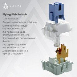 Клавіатура Ajazz AK820 Pro Flying Fish Switch Purple RGB USB/Wireless/Bluetooth UA Purple (AK820PRO-FF-PWB)