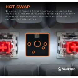 Клавіатура GamePro MK130G Pro Outemu Red Switch Hot-Swap 60 RGB USB/Wireless/Bluetooth Black (MK130G Pro)