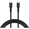 Дата кабель USB-C to USB-C 1.0m OnWire 60CL C-C 60W COLOR Braided 1m Black Canyon (CND-CCAP60AB10B)