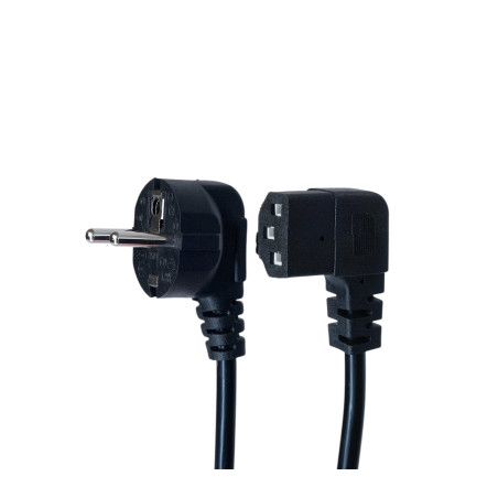 Кабель живлення C13 1.8m 90° corner black Armorstandart (ARM73124)