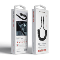 Дата кабель USB-C to USB-C 1.0m Spiral 3A Black Armorstandart (ARM75392)