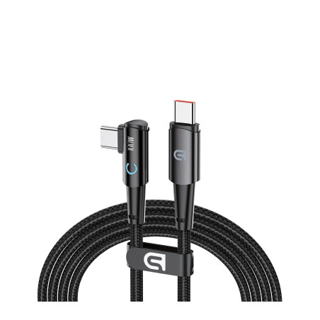 Дата кабель USB-C to USB-C 1.2m 90-degree 100W black Armorstandart (ARM75870)