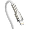 Дата кабель USB-C to Lightning 2.0m Cafule Metal PD 20W white Baseus (CATLJK-B02)