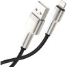 Дата кабель USB 2.0 AM to Lightning 1.0m Cafule Metal 2.4A black Baseus (CALJK-A01)
