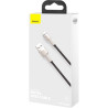Дата кабель USB 2.0 AM to Lightning 1.0m Cafule Metal 2.4A black Baseus (CALJK-A01)