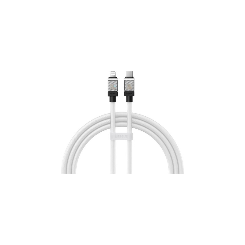 Дата кабель USB-C to Lightning 2.0m CoolPlay Fast Charging 20W white Baseus (CAKW000102)