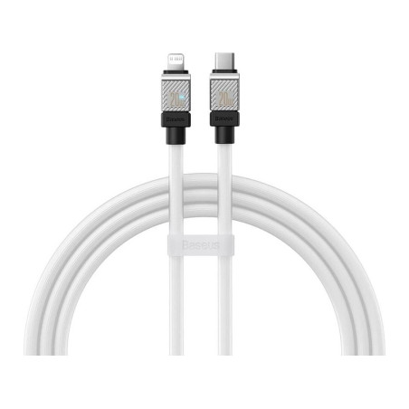 Дата кабель USB-C to Lightning 2.0m CoolPlay Fast Charging 20W white Baseus (CAKW000102)