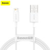 Дата кабель USB 2.0 AM to Lightning 1.5m Superior Fast Charging 2.4A white Baseus (CALYS-B02)