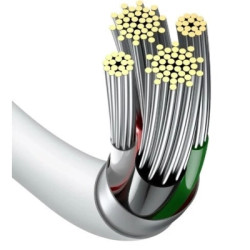 Дата кабель USB 2.0 AM to Lightning 1.5m Superior Fast Charging 2.4A white Baseus (CALYS-B02)