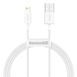 Дата кабель USB 2.0 AM to Lightning 2.0m Superior Fast Charging 2.4A white Baseus (CALYS-C02)