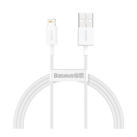 Дата кабель USB 2.0 AM to Lightning 2.0m Superior Fast Charging 2.4A white Baseus (CALYS-C02)