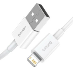 Дата кабель USB 2.0 AM to Lightning 2.0m Superior Fast Charging 2.4A white Baseus (CALYS-C02)