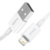Дата кабель USB 2.0 AM to Lightning 2.0m Superior Fast Charging 2.4A white Baseus (CALYS-C02)