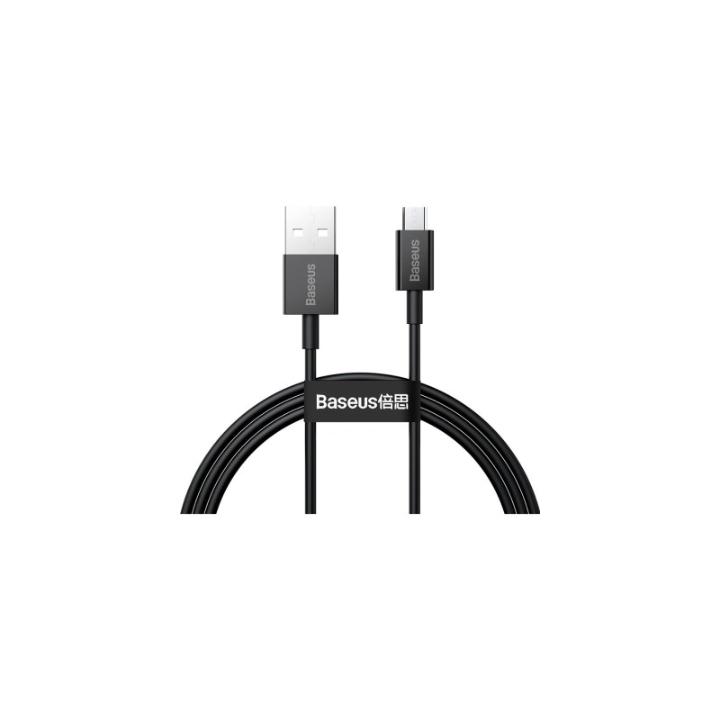 Дата кабель USB 2.0 AM to Micro 5P 2.0m Superior Fast Charging 2A black Baseus (CAMYS-A01)