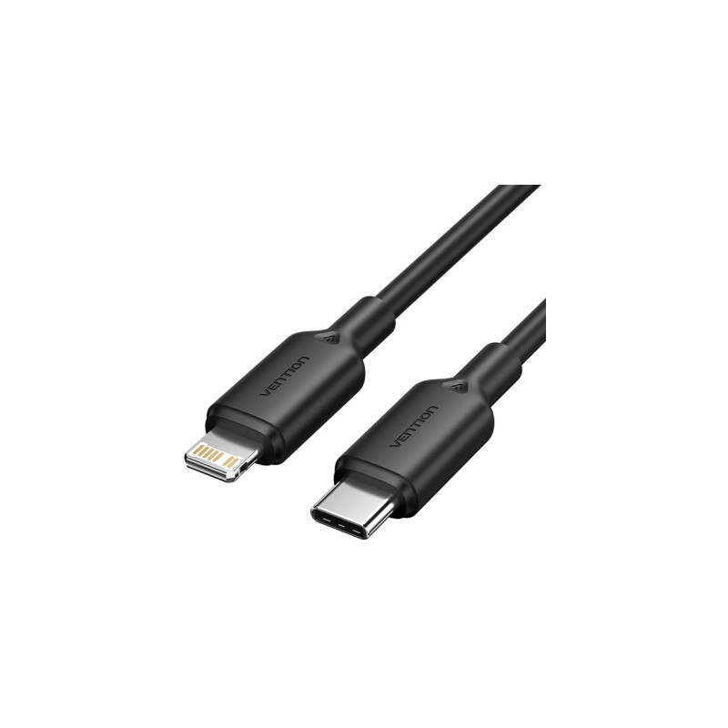 Дата кабель USB-C to Lightning 2.0m 3A black Vention (LAKBH)