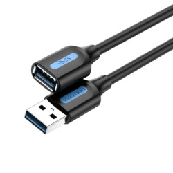 Дата кабель USB 2.0 AM/AF 2.0m black Vention (CBHBH)